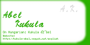 abel kukula business card